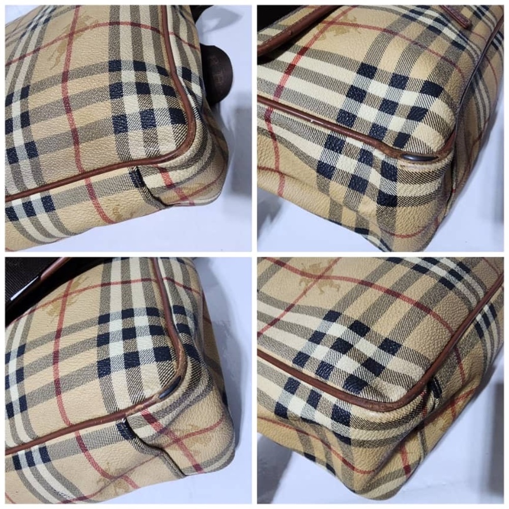 Burberry Beige Black Red Check Crossbody Bag - Picture 11 of 16